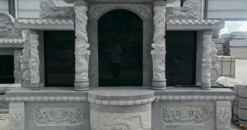 嘉兴 芝麻灰高档墓碑，土墓，可定制
