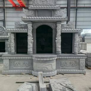 嘉兴 芝麻灰高档墓碑，土墓，可定制