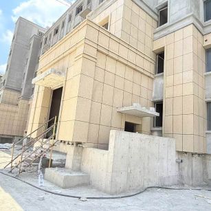 嘉兴 黄金麻干挂，工地实拍