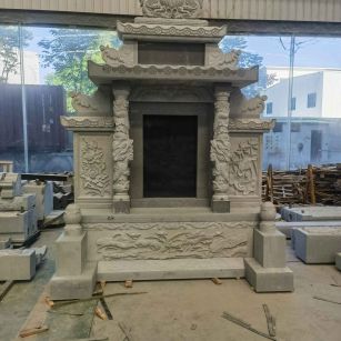 嘉兴 芝麻灰高档墓碑、土墓，一套也支持定做