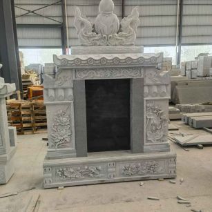 嘉兴 芝麻灰高档墓碑、土墓，一套也支持定做