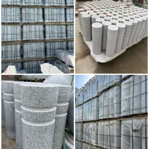 嘉兴 芝麻白花岗岩挡车柱、隔离柱多少钱