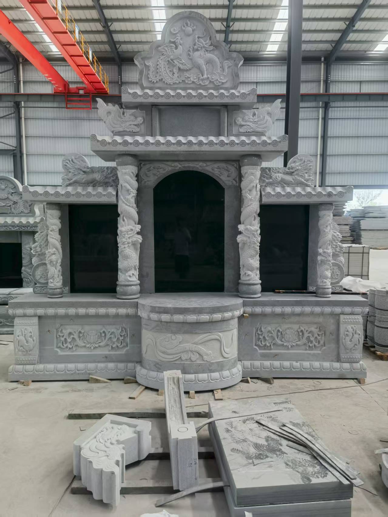 嘉兴 芝麻灰高档墓碑，土墓，可定制