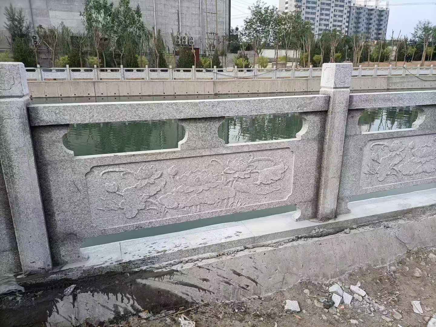 嘉兴 芙蓉白大花桥梁、河道，石材栏杆、围栏、护栏