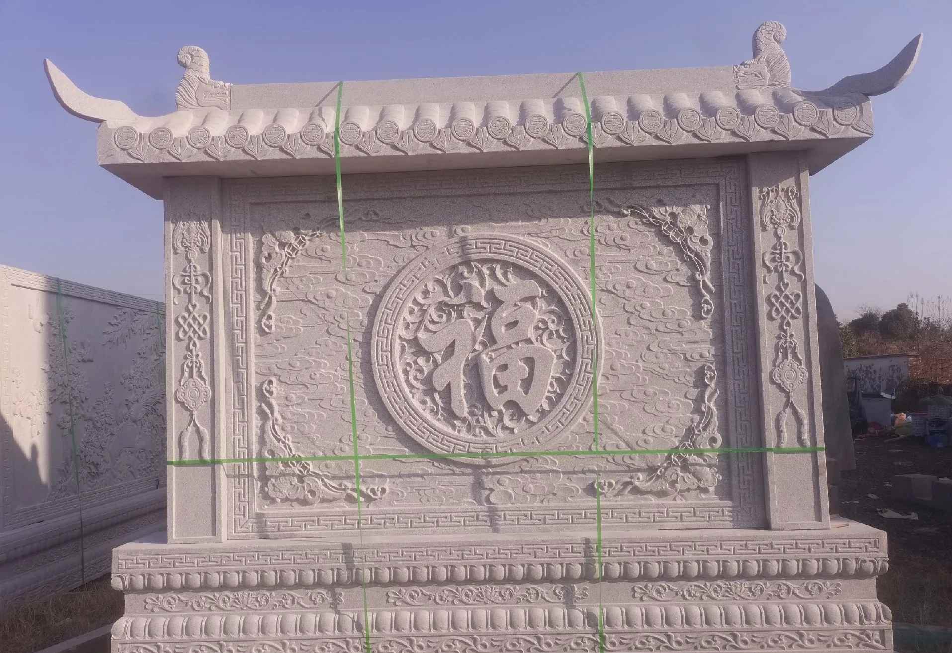 嘉兴 芝麻白花岗岩屏风，照壁，影壁